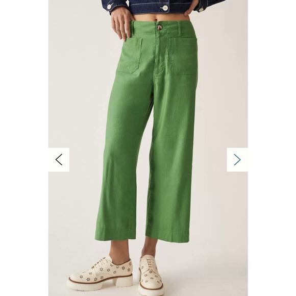 Maeve By Anthropologie The Colette Wide Leg Pants Size 33P - Picture 1 of 8